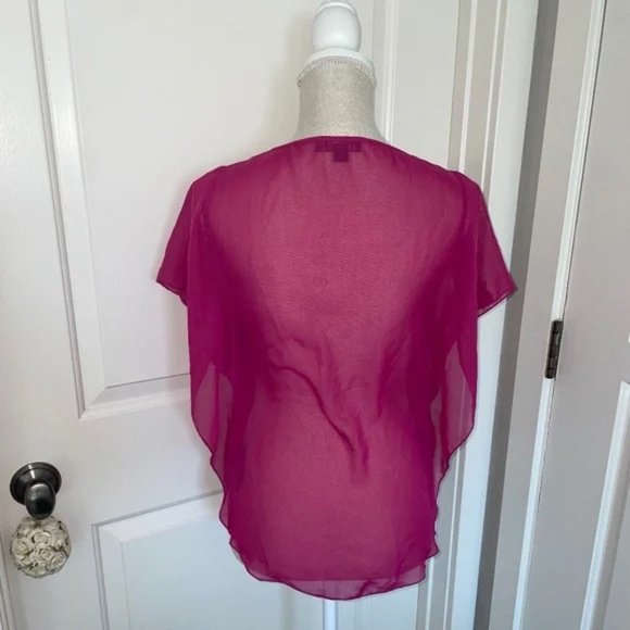 Rampage | Vintage Y2K 2000s Magenta Sheer Sequin Blouse, Size S - Picture 5 of 12